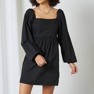 NA-KD Black Puff Sleeve Dress Sz.6 Little Black Dress NWT!